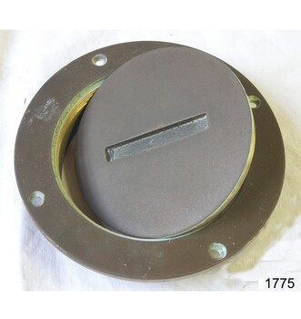 Brass inspection plate and housing with threaded screw fixing