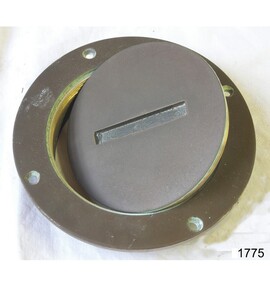 Brass inspection plate and housing with threaded screw fixing