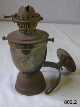 Brass lamp with gimbal bracket attachment