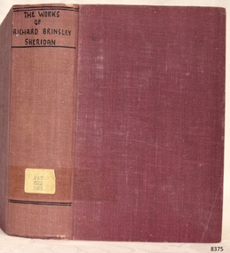 Book, The Works of Richard Brinsley Sheridan