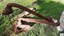 Closest end of stock has spherical end. Large bold at base of shank joins it to the arms.