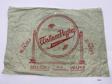 Container - Wallace Hughes Paper Shopping Bag, c. mid-20th century