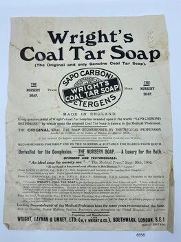 Advertisement for Wright's Coal Tar Soap