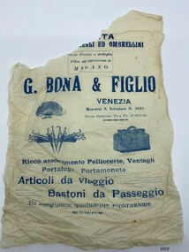 A poster advertising  G. Bona & Figlio of Venezia (Venice)