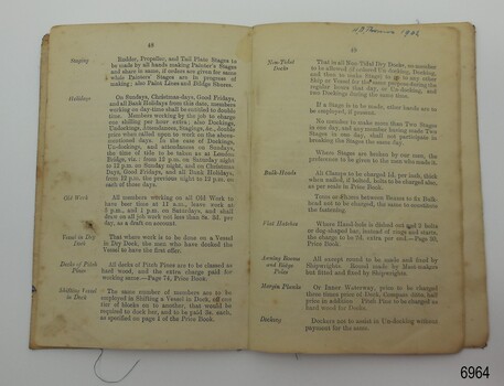 Page 49 has an inscription, handwritten