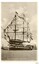 Sailing ship firing the Royal Salute, smoke coming from guns