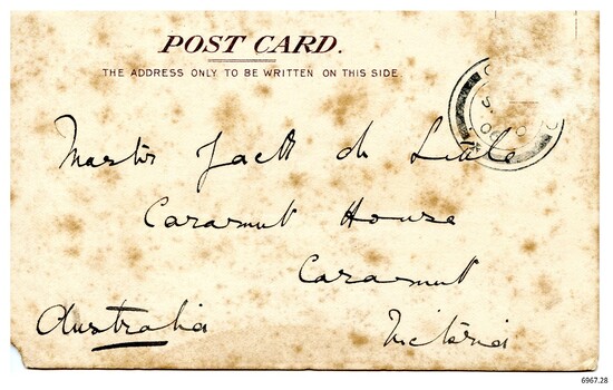 Inscription, hand written, the the young master of the house