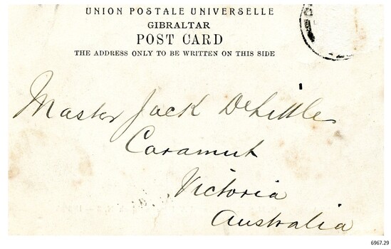 Inscription, hand written, to the young master of the household
