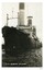 Close-up of the bow of a battleship, black and white