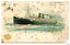 Coloured drawing of the P&O ship SS MACEDONIA. Inscription on back .