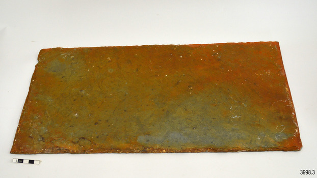 Rectangular tile on table