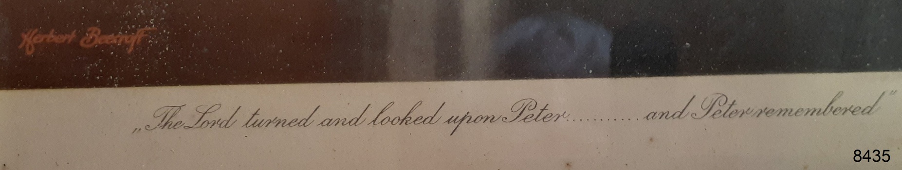 Artist's signature and title of the print