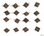 Collection of badges arranged in rows
