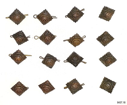Collection of badges arranged in rows