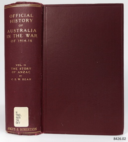 Book, Official History of Australia in the War of 1914-1918 Vol 2