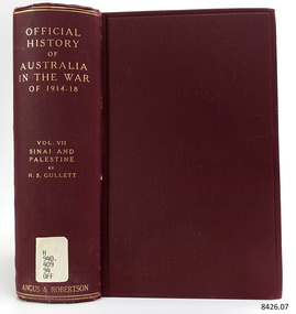 Book, Official History of Australia in the War of 1914-1918 Vol 7