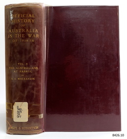 Book, Official History of Australia in the War of 1914-1918 Vol 10