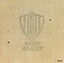 Gold embossed logo on the lining inside the base of the pouch
