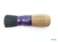 Brush has wooden handle with an impressed inscription, and a protective metal band around black bristles.