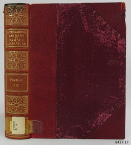 Book, International Library of Famous Literature Vol 19