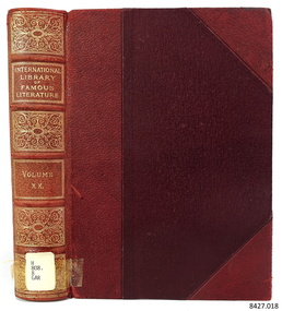 Book, International Library of Famous Literature Vol 20