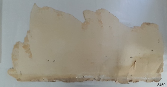 Plain cream paper has an overlapped join