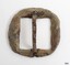 The silver plate has worn off.  The surface is pitted, discoloured and has been lacquered