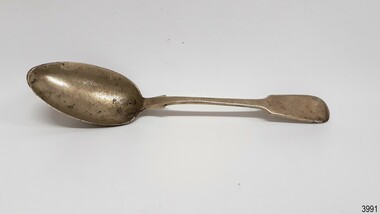 Spoon has deep bowl and fiddle back handle