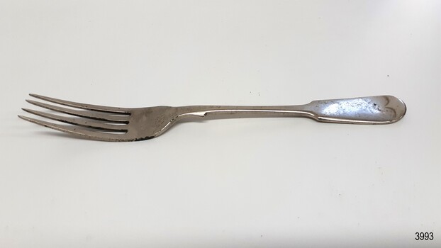 Fork has pitting on the surface and edges