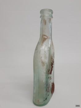 Sides of bottle have seams from the moulds used