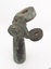 Arms have round ends with drilled holes in centre. The are joined by a plate on an ace. 