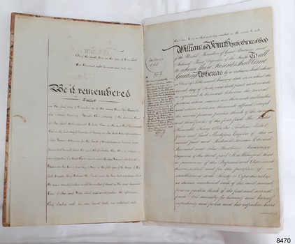 Hand written and dated copy of the Charter, dating back to William the Fourth