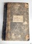 Large book, blue, black and cream marble pattern, black reinforced spine and corners