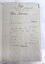 Pen and ink script written on lined paged with dates in margin