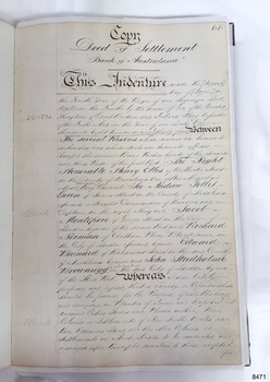 Pen and ink script written on lined paged with dates in margin