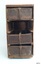 Chest of drawers with wooden frame and rails, and three metal drawers with vertical handles
