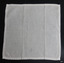 Square hemmed white cloth with drawn-thread emblem of a cross