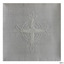 Embroidered Celtic Cross design in white thread. Wheat sheaves are on arms of the cross