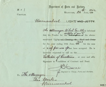 Print page on pale green paper with black script writing added