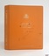 Orange hard covered book with gold embossed test and Coat of Arms on the cover 
