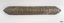 Rectangular metal plate with crisscross pattern and impressed text