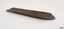 Concave rectangle has rough surface and varying thickness.