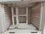 Frames have hooks and screws. Floor panels are on two levels and edges are shaped.
