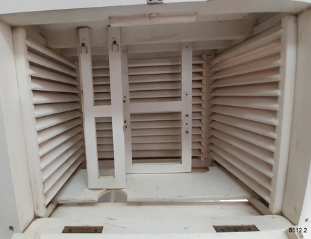 Frames have hooks and screws. Floor panels are on two levels and edges are shaped.