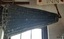 Black cane cone shaped signal with metal fittings