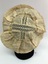 Back view of pale yellow silk boudior cap.