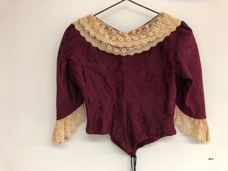 Back view of Satin Bodice