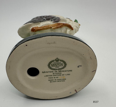 Base of the stork with makers makers and information