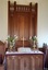 Altar cloth with religious objects on top