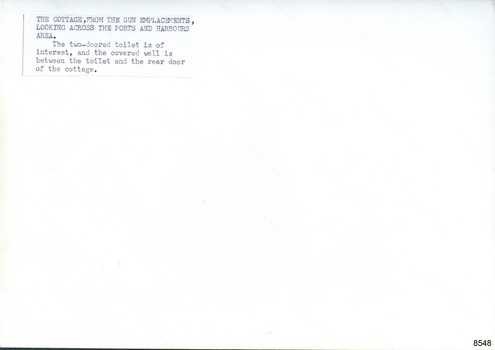 Typed text on the back of the photograph